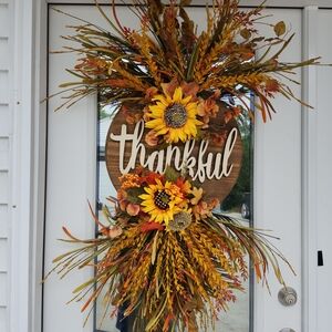 Thankful Sunflower Autumn Wreath